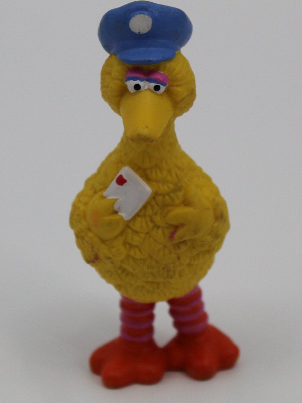 Vintage 1987 Big Bird Post Office Mailman Sesame‎ Street Figure  3.5"